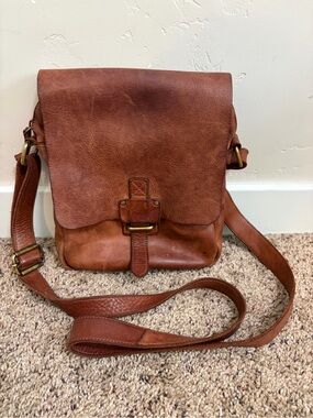 Harbour 2nd Brown Patina Leather Shoulder Crossbody Bag